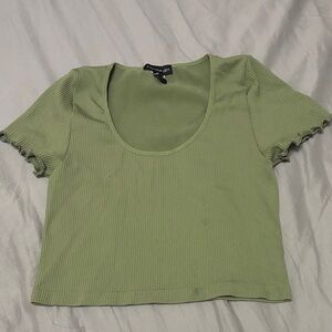 Streetwear Society Sage Ribbed Crop Top